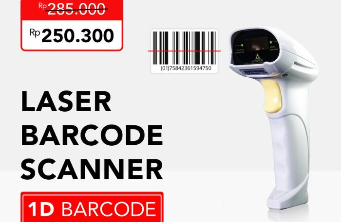 Barcode Scanner Laser USB BLUEPRINT BP-LITEX8L napro sebagai reseller