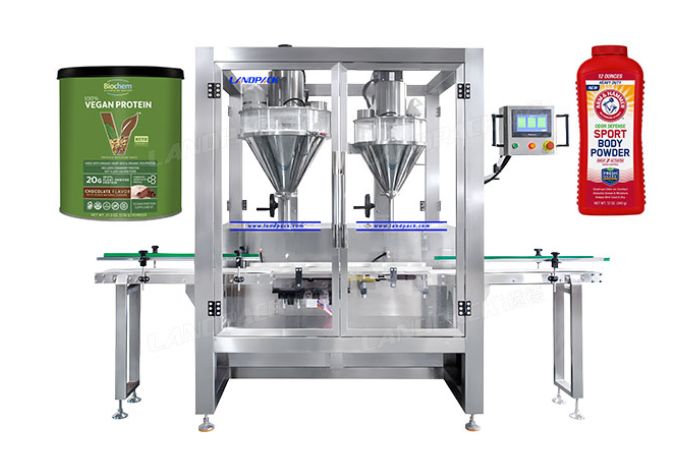 High Precision Semi Automatic Dry Fine Powder Bottle Weighing And Filling Machine mesin poweder filling mesin filling landpacking