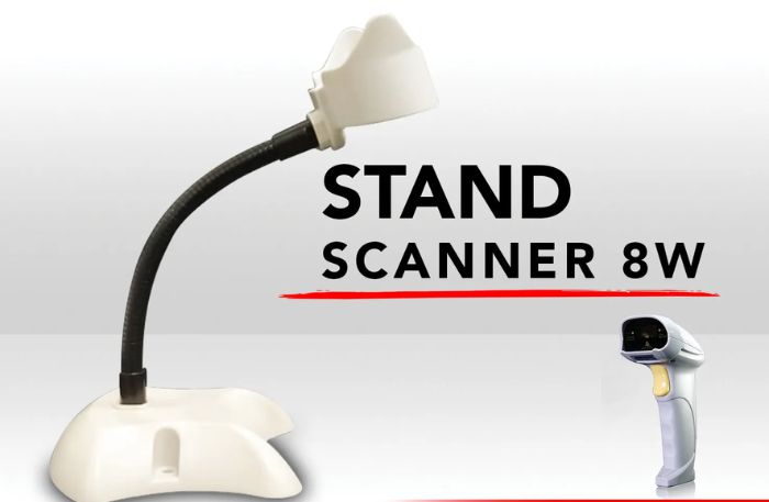 Stand Barcode Scanner Laser Infrared BLUEPRINT - PUTIH