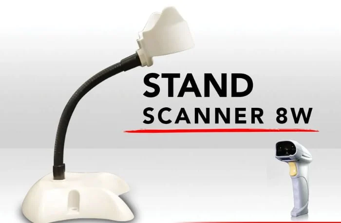 Stand Barcode Scanner Laser Infrared BLUEPRINT - PUTIH